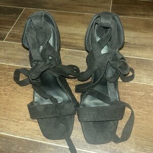 SHEIN Black Strappy Heels